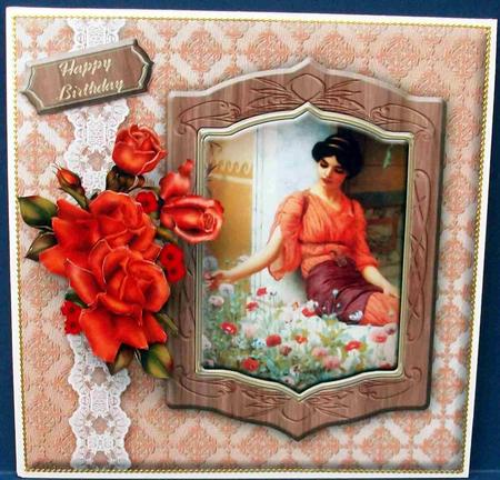 Picking Flowers Vintage Art Mini Kit by Cheryl French