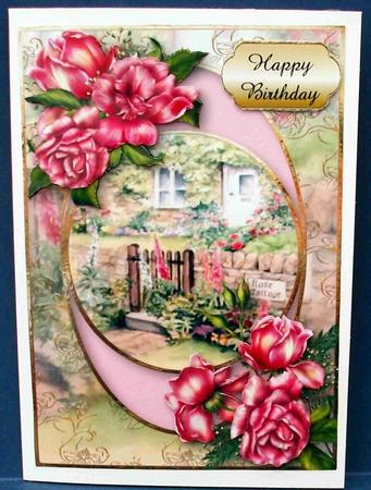 Centre Circle - Rose Cottage & Gorgeous Roses by Cheryl French