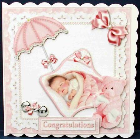New Baby Girl Lace and Pearls by Cheryl French