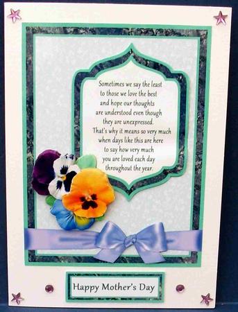 Mother's Day Pansies Decoupage by Cheryl French