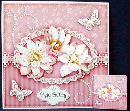 8x8 Flowers & Lace a Touch of Elegance Mini Kit 3D Decoupage by Cheryl French