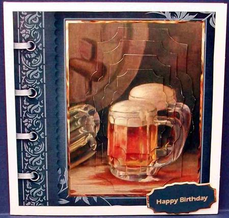 Have a Beer or Two Card with Shaped Layers by Cheryl French