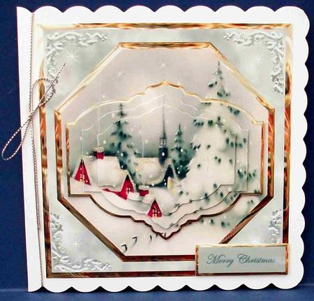 Vintage Christmas Hamlet Card by Cheryl French