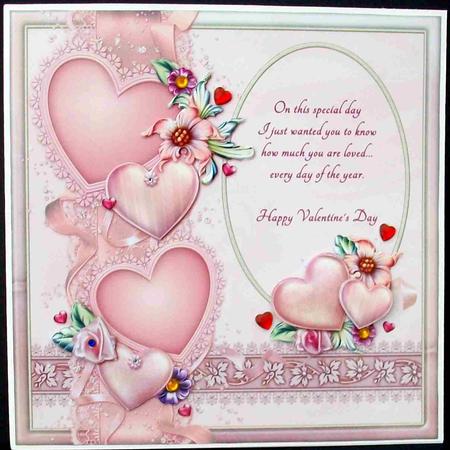 Pink Valentine with Verse by Cheryl French