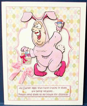 The Easter Bunny is Recalling Eggs Pink by Cheryl French