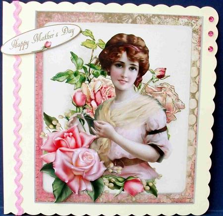 Within the Rose Portrait Card Topper by Cheryl French
