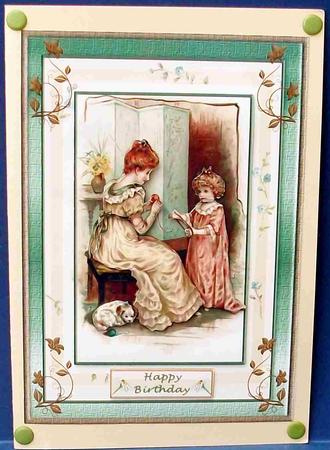 Time Together Decoupage Card Front by Cheryl French