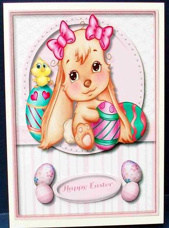 Gorgeous Bunny with the Easter Eggs. by Cheryl French