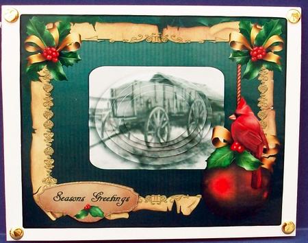 Old Wagon Christmas Topper Insert with Pyramid Layers by Cheryl French