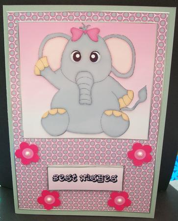 Elephant Quick Card by Cheryl French