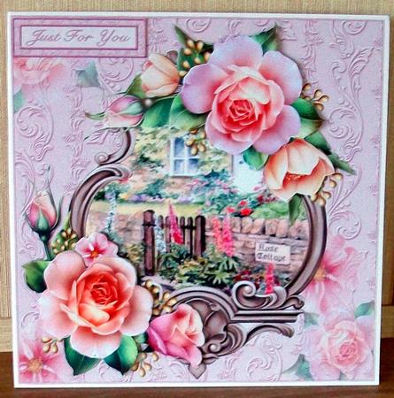 8x8 Spring Roses at Rose Cottage Mini Kit by Cheryl French