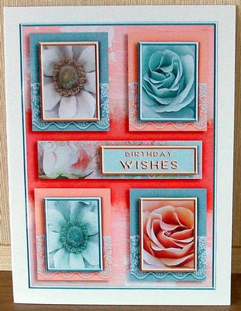 Cardtopper with Inlet Soft Roses 261 by Cheryl French