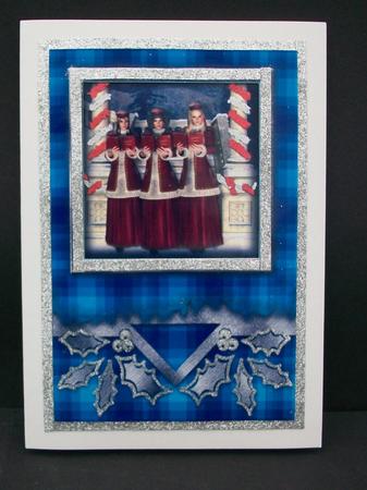 Christmas Carolers Easy 3D Look Card by Cheryl French