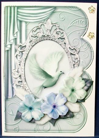 Flight of Fantasy 5 Scalloped Edge Card Decoupage by Cheryl French