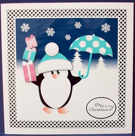 Penguin with Umberella by Cheryl French