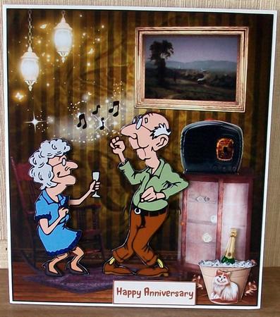 Hokey Pokey Dance Topper with Decoupage by Cheryl French