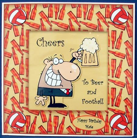 Beer and Football by Cheryl French