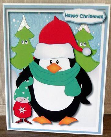 Cute Penguin and Santas Helper by Cheryl French