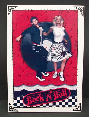 Black and White and Red Rock N Roll Birthday by Cheryl French