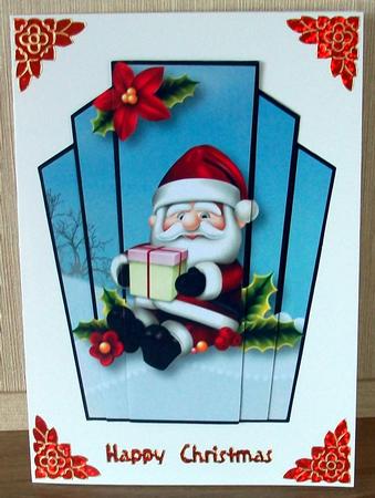 Christmas Art Deco Stacker - Santa by Cheryl French