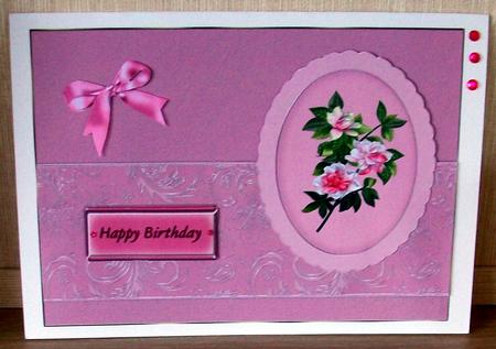 Floral Cameo Birthday Card by Cheryl French