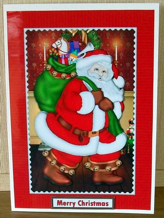 Santa Step by Step Card Front by Cheryl French