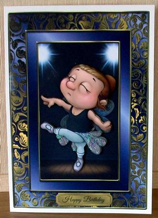Lil Dancer Card Front by Cheryl French