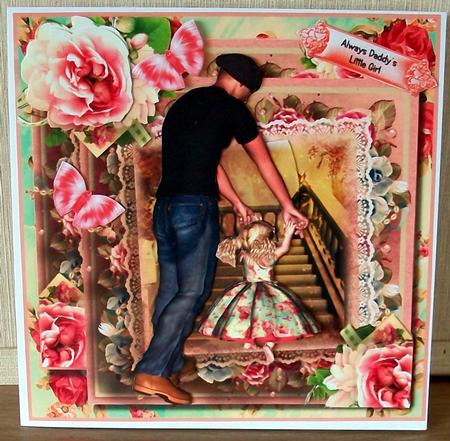 Always Daddy's Little Girl Card Front Kit by Cheryl French