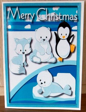 Lovely Artic Friends at Christmas  by Cheryl French