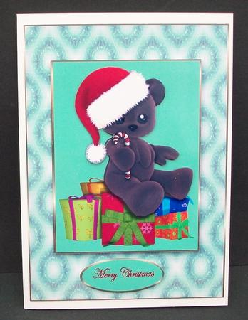Christmas Bear and Presents by Cheryl French