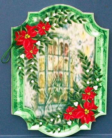 Print,cut, and Fold, Lovely Green Bracket with Scene  by Cheryl French