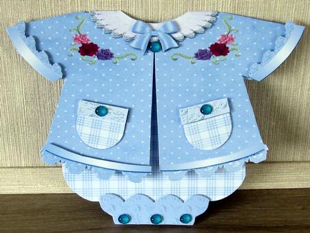 Blue Baby Matinee Jumper Suit by Cheryl French
