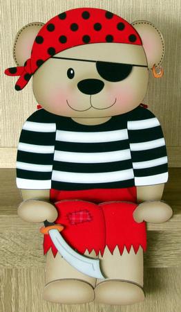 3D on the Shelf Card Kit - Austin Bear the Pirate by Cheryl French