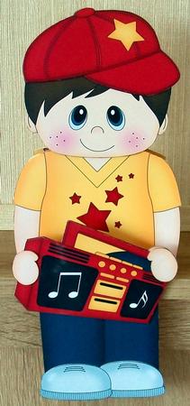 3D on the Shelf Card Kit - Little Boombox Boy Finley by Cheryl French