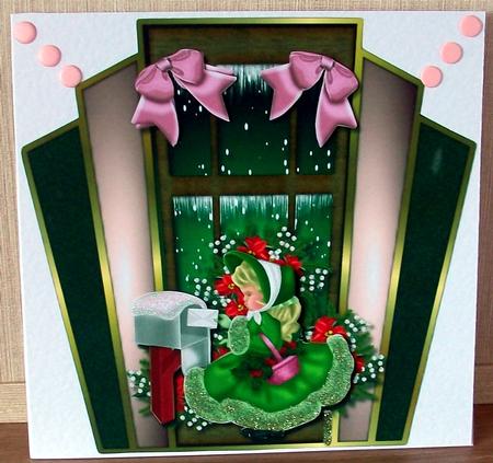Bonnet Girl a Letter to Santa Topper by Cheryl French