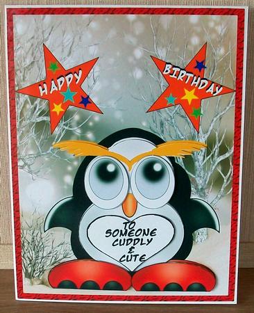Birthday Penguin by Cheryl French