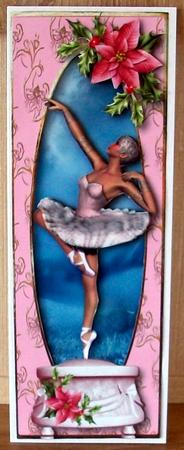 Christmas Ballerina Music Box in Pink by Cheryl French