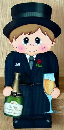 3D on the Shelf Card Kit - Champagne Celebrations Tristan by Cheryl French