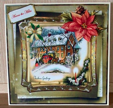 The Coach House and Horses 7x7 Card by Cheryl French