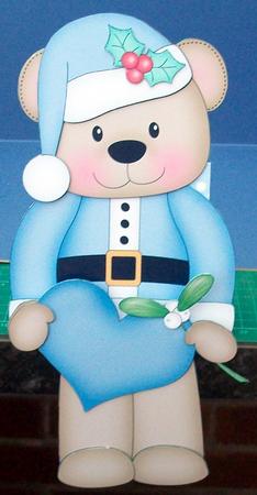 3D on the Shelf Card Kit - Little Christmas Austin Bear by Cheryl French