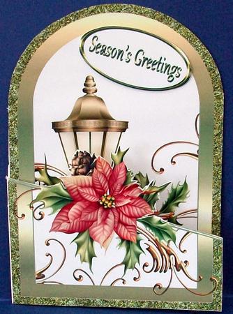 Christmas Lantern Cutaway Card by Cheryl French