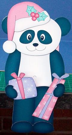 3D on the Shelf Card Kit - Christmas Panda Su Ling by Cheryl French