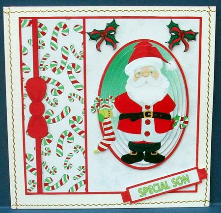 Santa with Candy Canes by Cheryl French