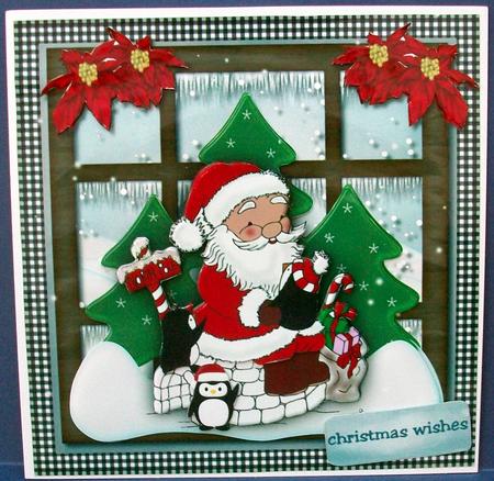 Penguins Visit Santa by Cheryl French