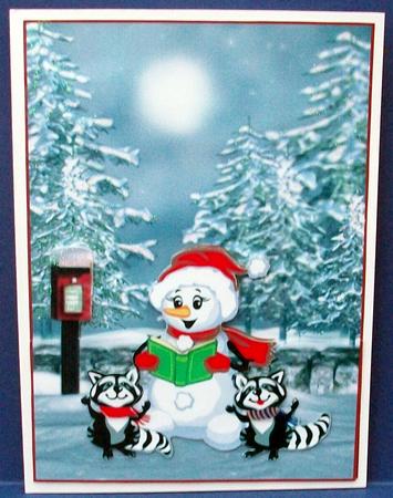 Snowman Singing by Cheryl French
