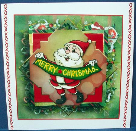 Merry Christmas from Santa 7x7 Card by Cheryl French