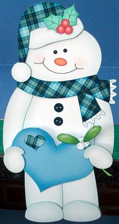 3D on the Shelf Card Kit - Little Christmas Snowman Mac by Cheryl French