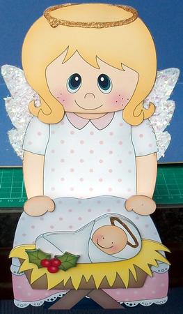 3D on the Shelf Card Kit - Little Christmas Nativity Angel by Cheryl French