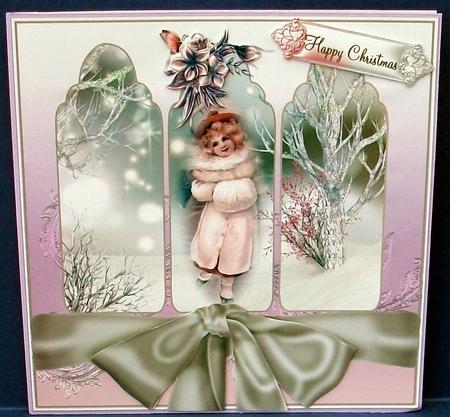 Pretty Triple Arch Card Topper Christmas Scent by Cheryl French