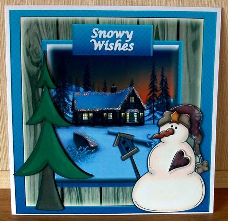 Snowman Scene #1 by Cheryl French